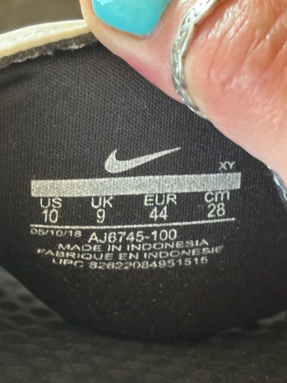 Nike Benassi JDI SE White Black Abstract Slides AJ6745-100 Men's Size 10 EU 44 - Picture 9 of 12